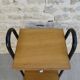 Wooden and metal boarding bedside table, 60s