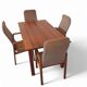 4 x Teak & Fabric Dining Chairs " STUKBAER " from Dyrlund Danmark 1960s