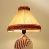 Dino Martens for Aureliano Toso Murano mezza filigrana table lamp from the 1950s