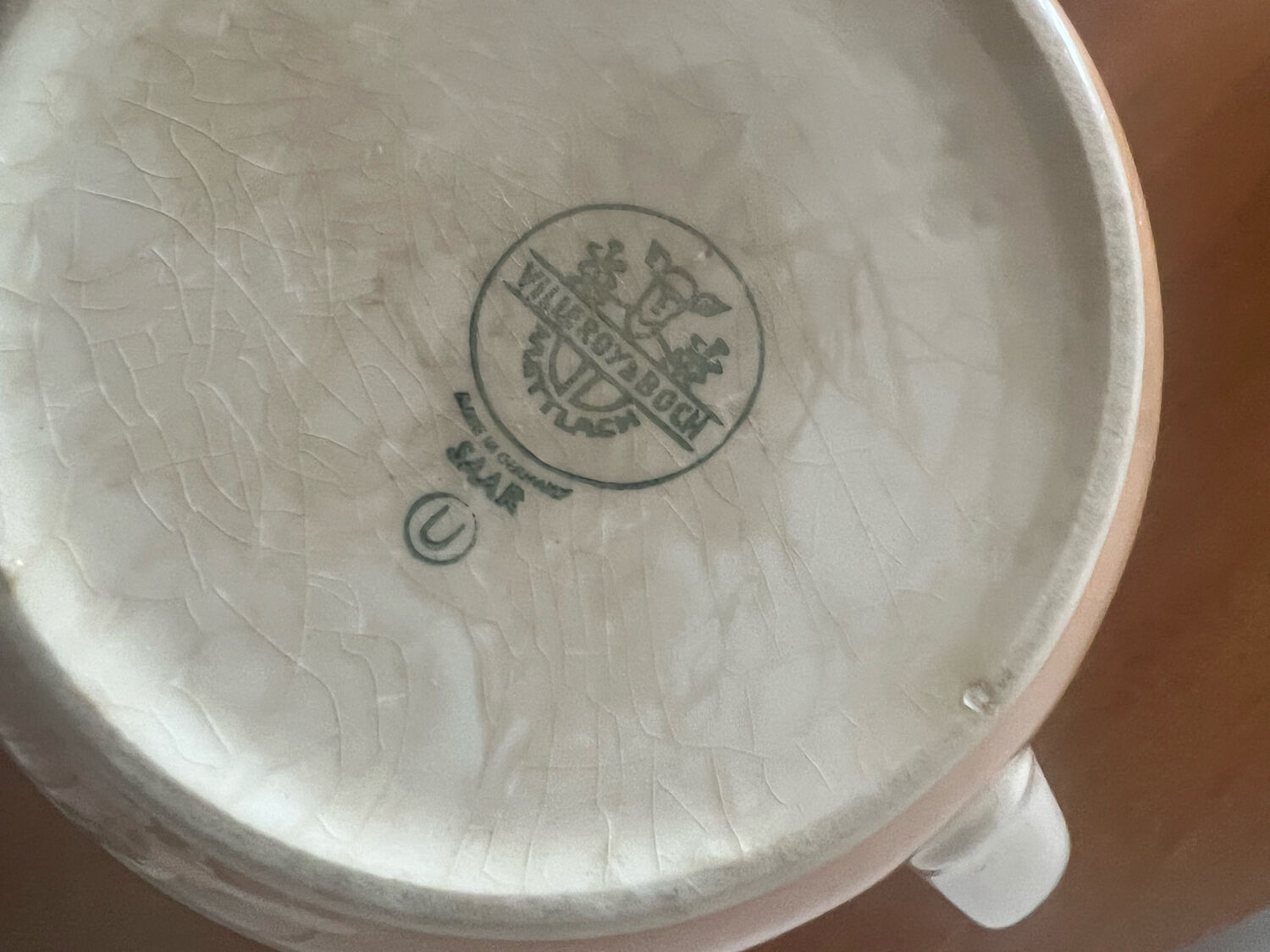 Pink and beige pitcher Villeroy & Boch vintage