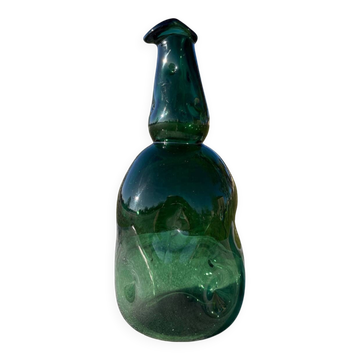 Grande bouteille en verre soufflé - Vintage 70’s - Verrerie Empoli - Italie