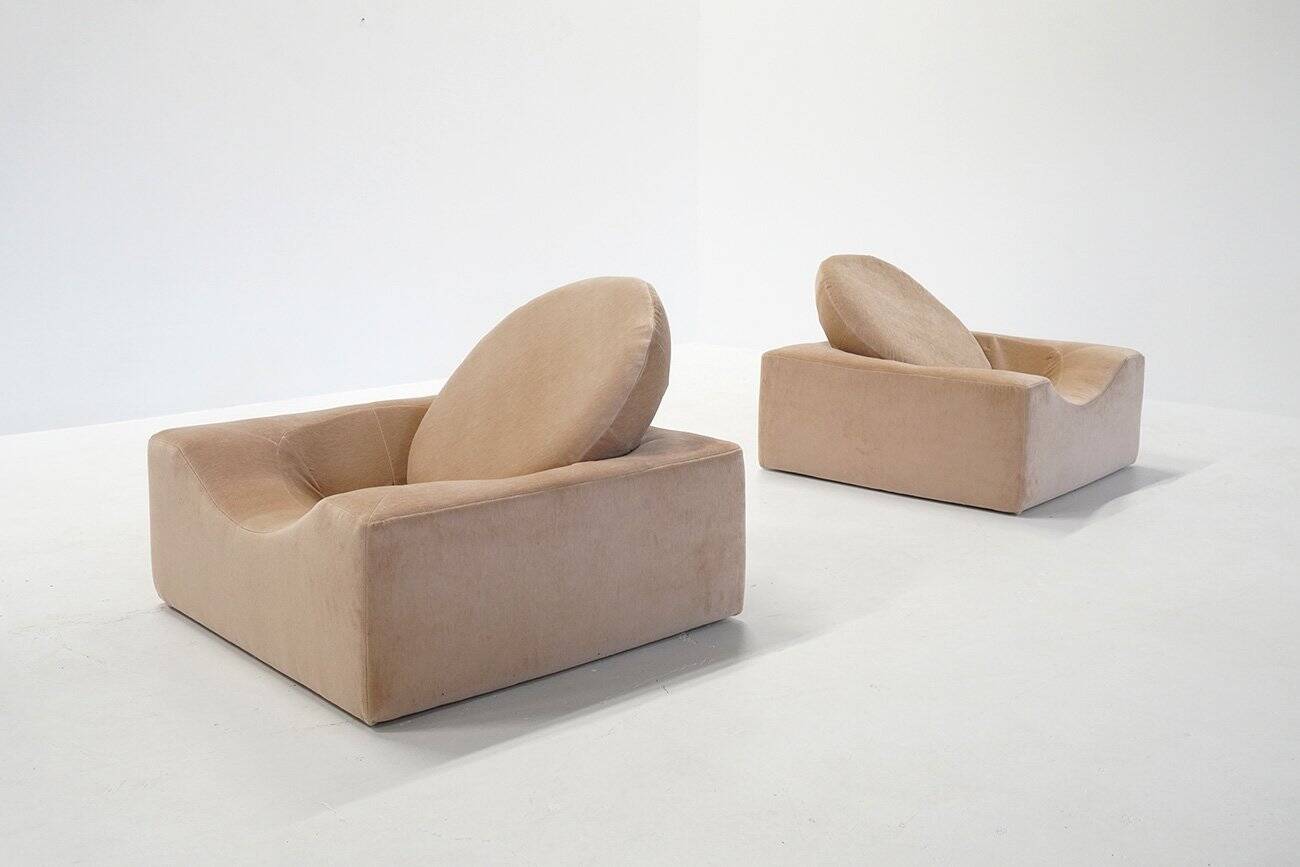 Modernist Lounge Chairs, France, 1970s, Set of 2