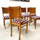 6 striped fabric chairs from the 1950s
