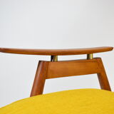 Czech original armchair TON, type 6950, 1960s, yellow, restored