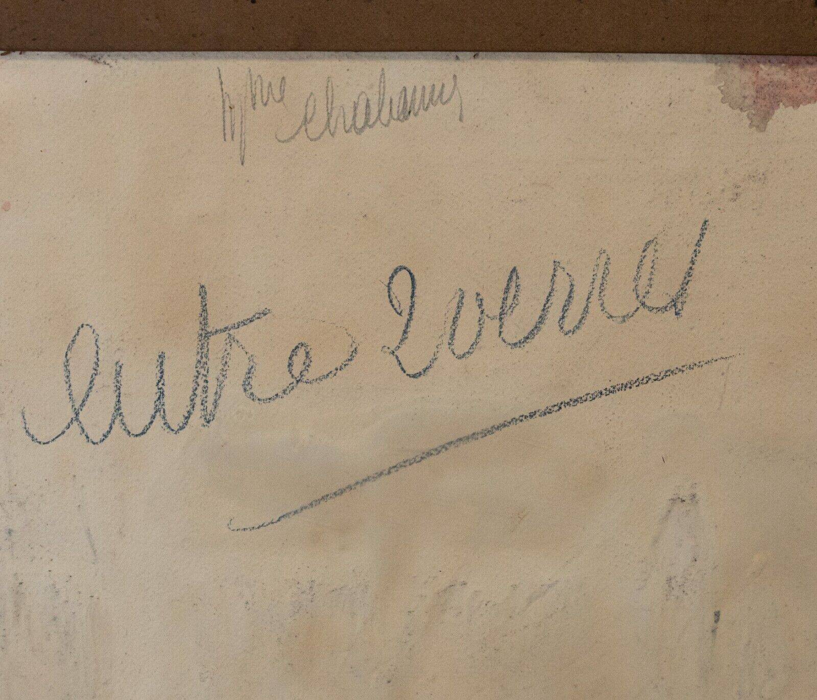 Watercolor on cardboard by Chab XXth tree 1947