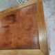 Bureau plateau cuir avec 2 tiroirs en merisier