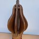 Brutalist teak wood lamp from the 1960s.