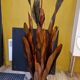 Henri Fernandez Floral Floor Lamp in Gold Metal