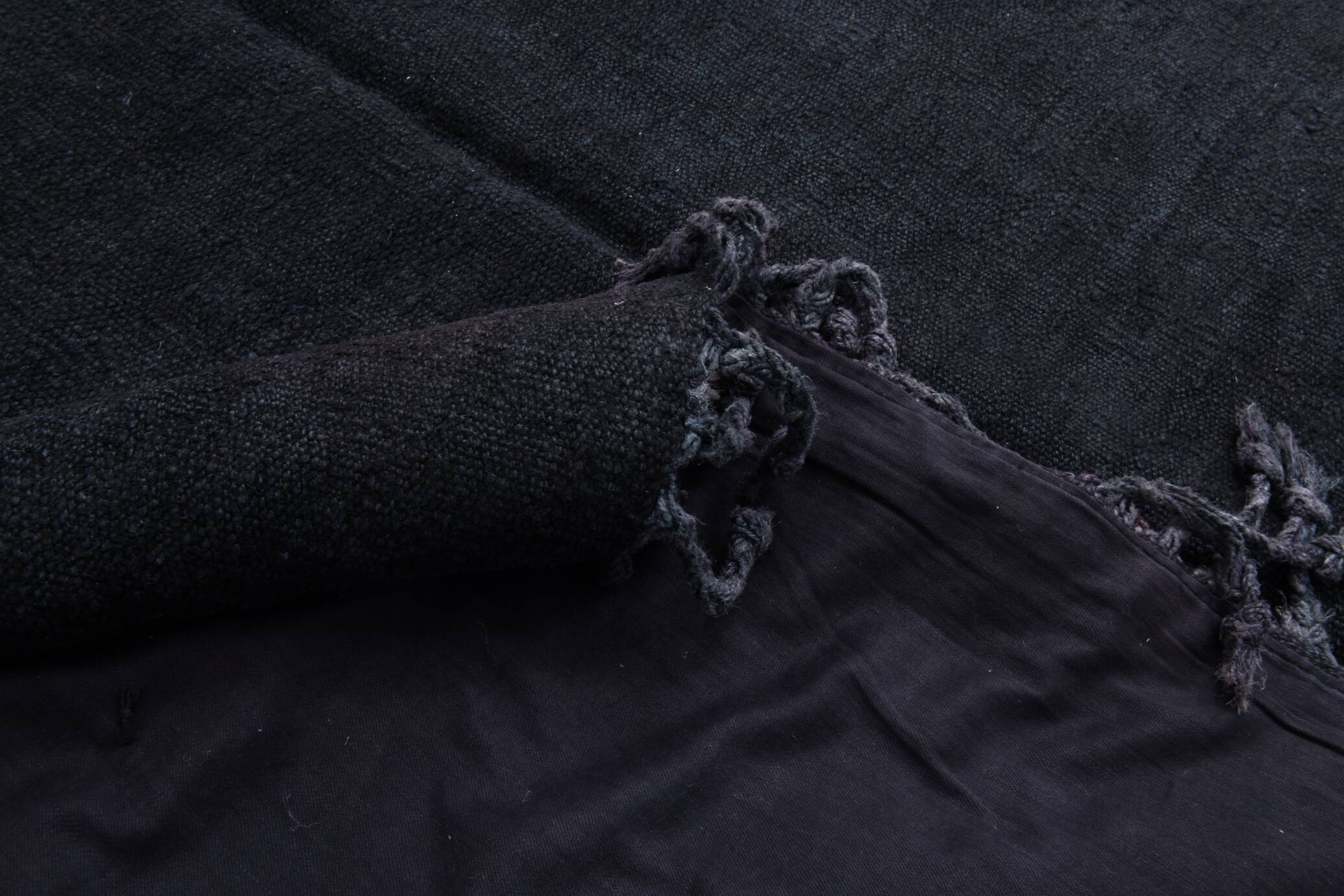 Vintage Dark Blue Turkish kilim Rug, 171x264Cm