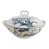 Antique Gien Iris Ironstone Soup Tureen