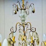Baccarat Cage Chandelier In Bronze And Crystal Louis XV Style XIX Eme Century