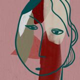 Art Print "Slightly Sad Head" Giclee Fine
