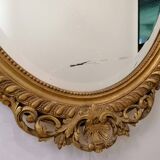 Louis XV style mirror in wood and gilded stucco, Napoleon III period