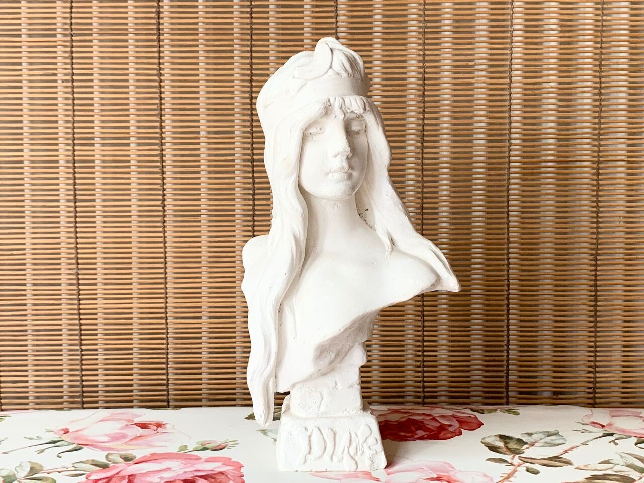Bust of woman in plaster: Diane