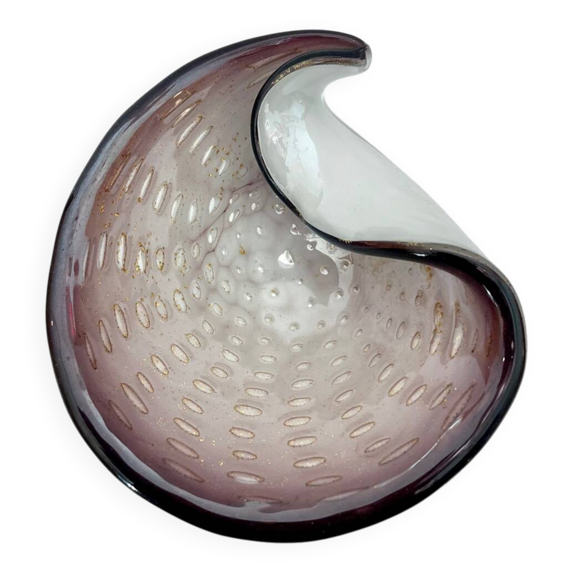 Sommerso ashtray, Barovier & Toso, Murano