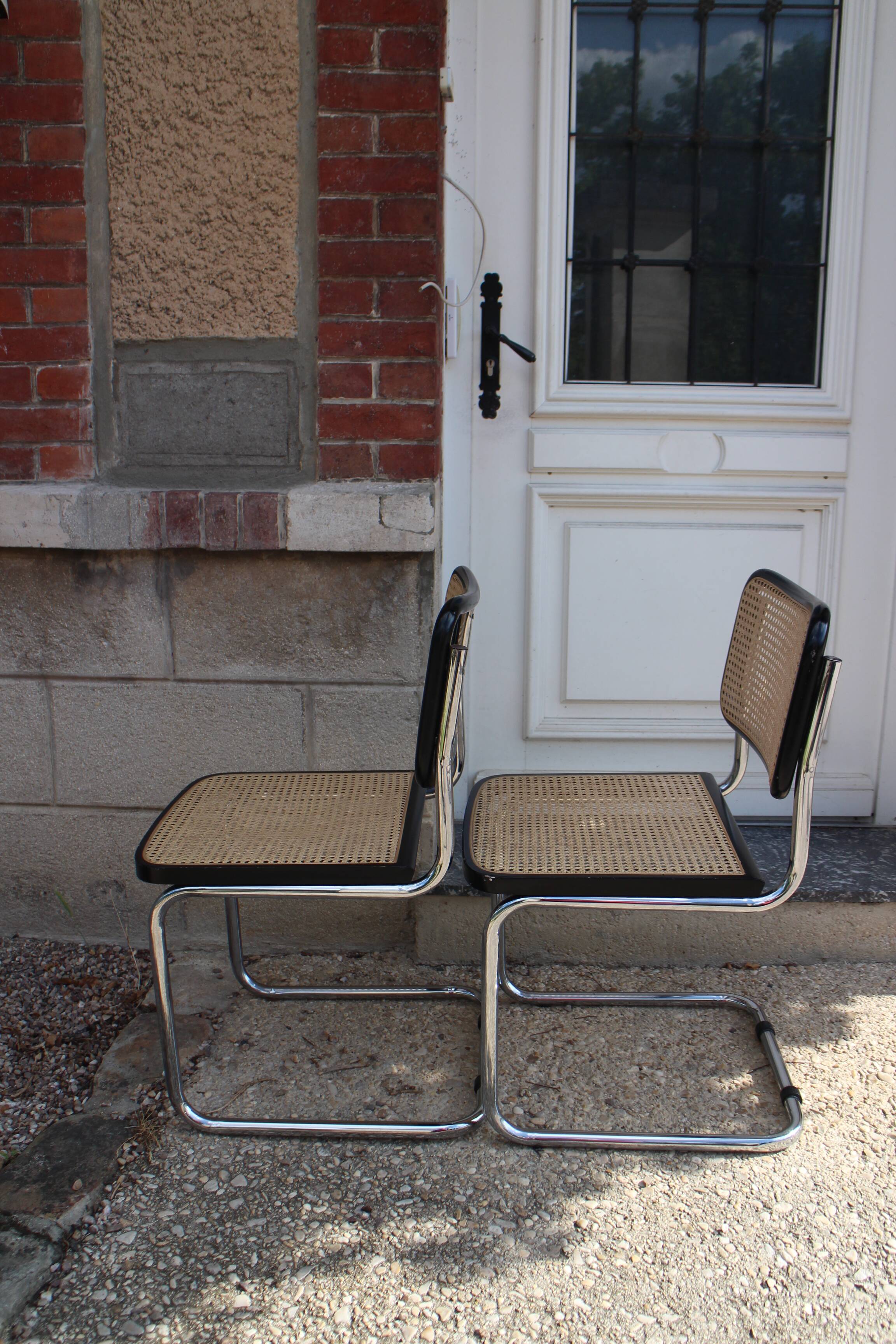 paire de chaises cesca marcel breuer made in italy