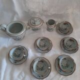 Service tasses à thé porcelaine celadon  Bernardaud Limoges 1920