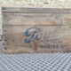 wooden storage box, Poulain chocolate