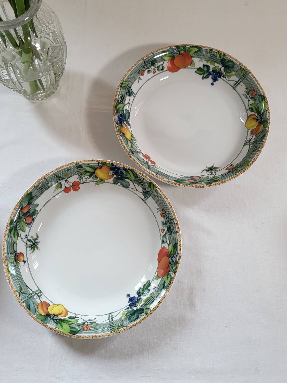 Lot de 6 assiettes creuses wedgwood eden