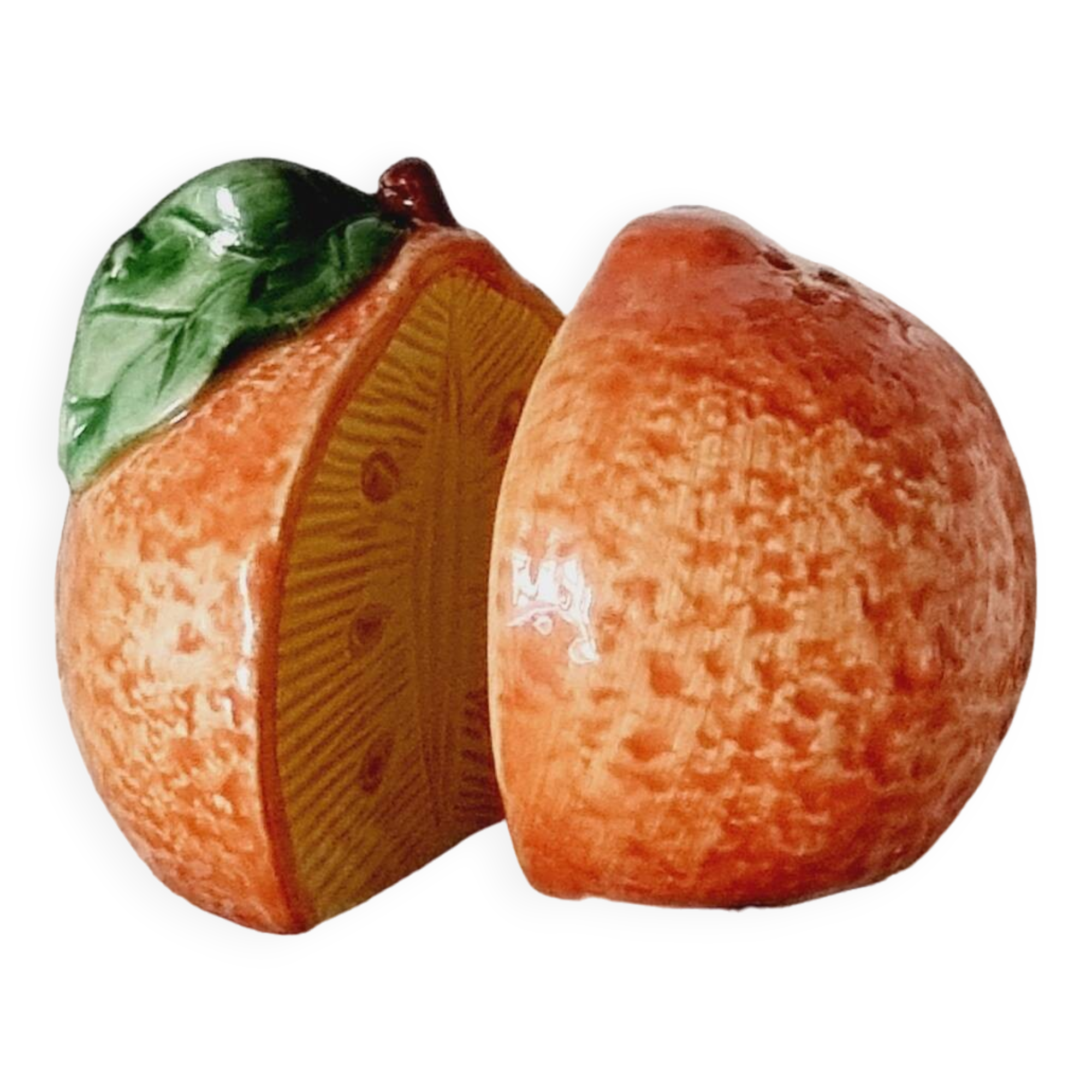 Salt and pepper in a barbotine with orange/clementine cheese