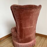 Velvet toad armchair