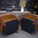 Paire de fauteuils club vintage en cuir