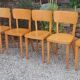 Lot de 6 chaises de bistrot Thonet, Tchekoslovaquie, vintage.