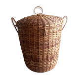 Vintage wicker laundry basket