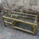 2-level coffee table Roche Bobois Hollywood Regency style brass and glass 70s