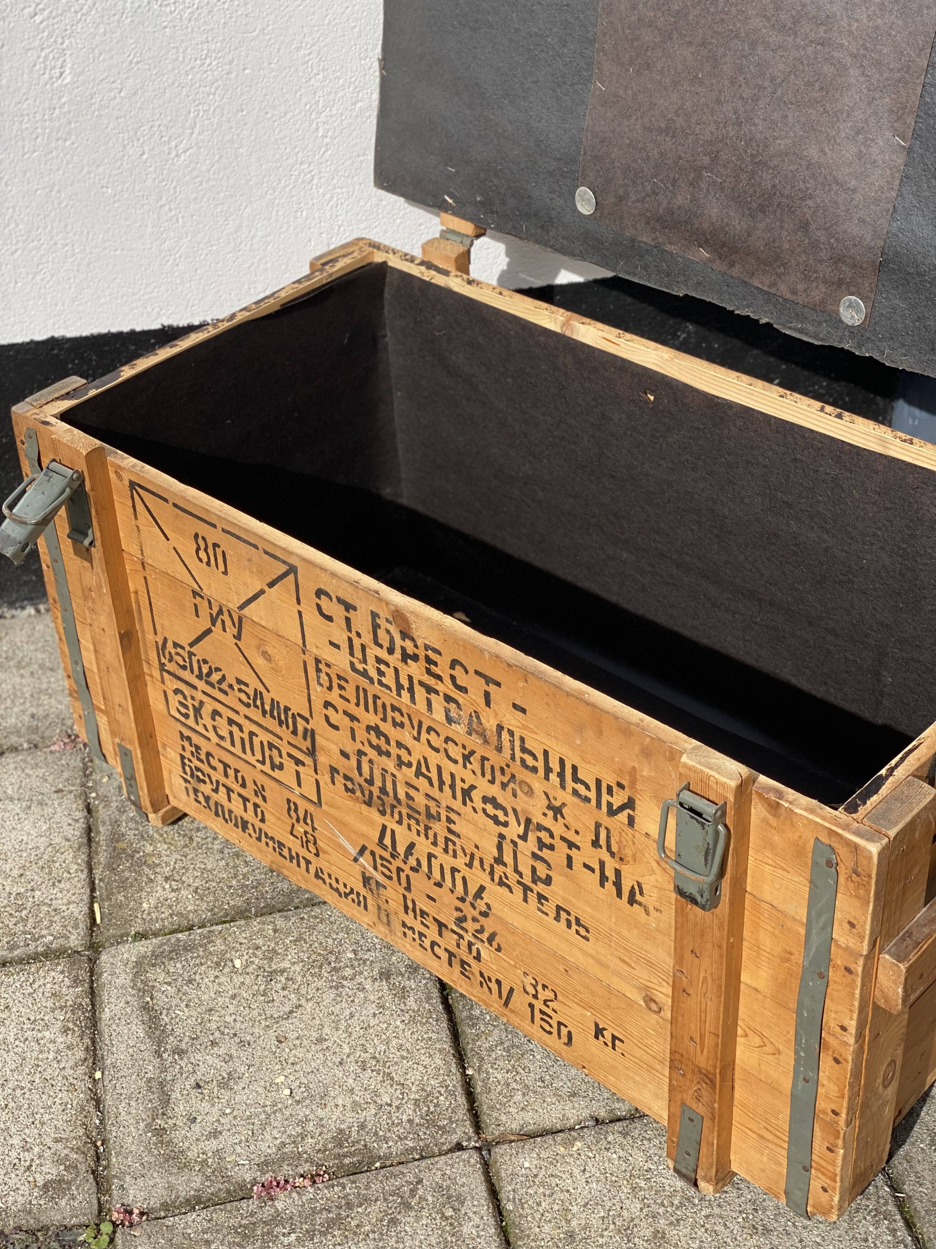 Vintage Russian Military Surplus Gas Mask Crate