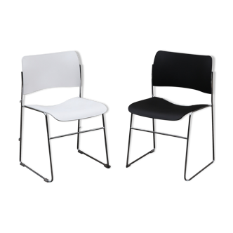 Pair of chairs 40/4 by David Rowland for Howe