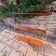 Wall shelves style metal string imitation wood 60- 70s