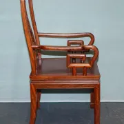 Vintage Oriental Armchair in Carved Teak, China