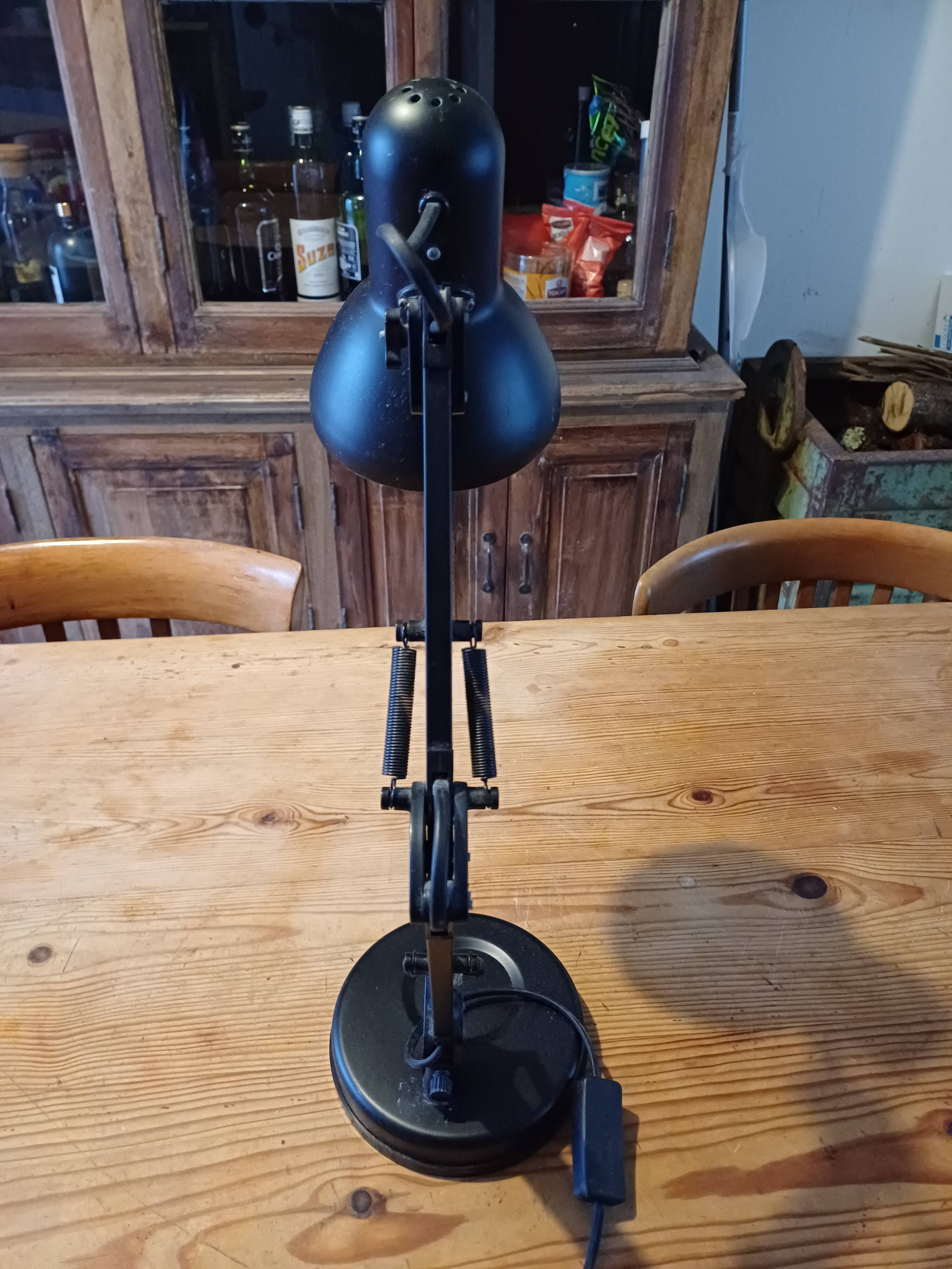 Vintage black metal desk lamp