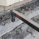 Console, cache radiateur en fer forgé et marbre, meuble d'appui