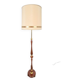 Vintage Scandinavian Floor Lamp in Teak and Brass, 1960s