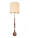 Lampe de sol scandinave vintage en teck et laiton, années 1960