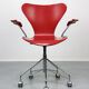 Chaise modèle 3217 Red Swivel par Arne Jacobsen pour Fritz Hansen