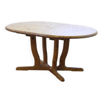 Table à manger extensible en pin de style Rainer Daumiller, années 1980 Dyrlu