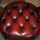 Chaise de capitaine Chesterfield victorienne en cuir