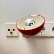 Vintage Danska Red Robot Wall Lamp, Space Age DL Lampen, 1970s Denmark