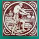 Set of 5 John Moyr Smith 15×15cm tiles – collector's items