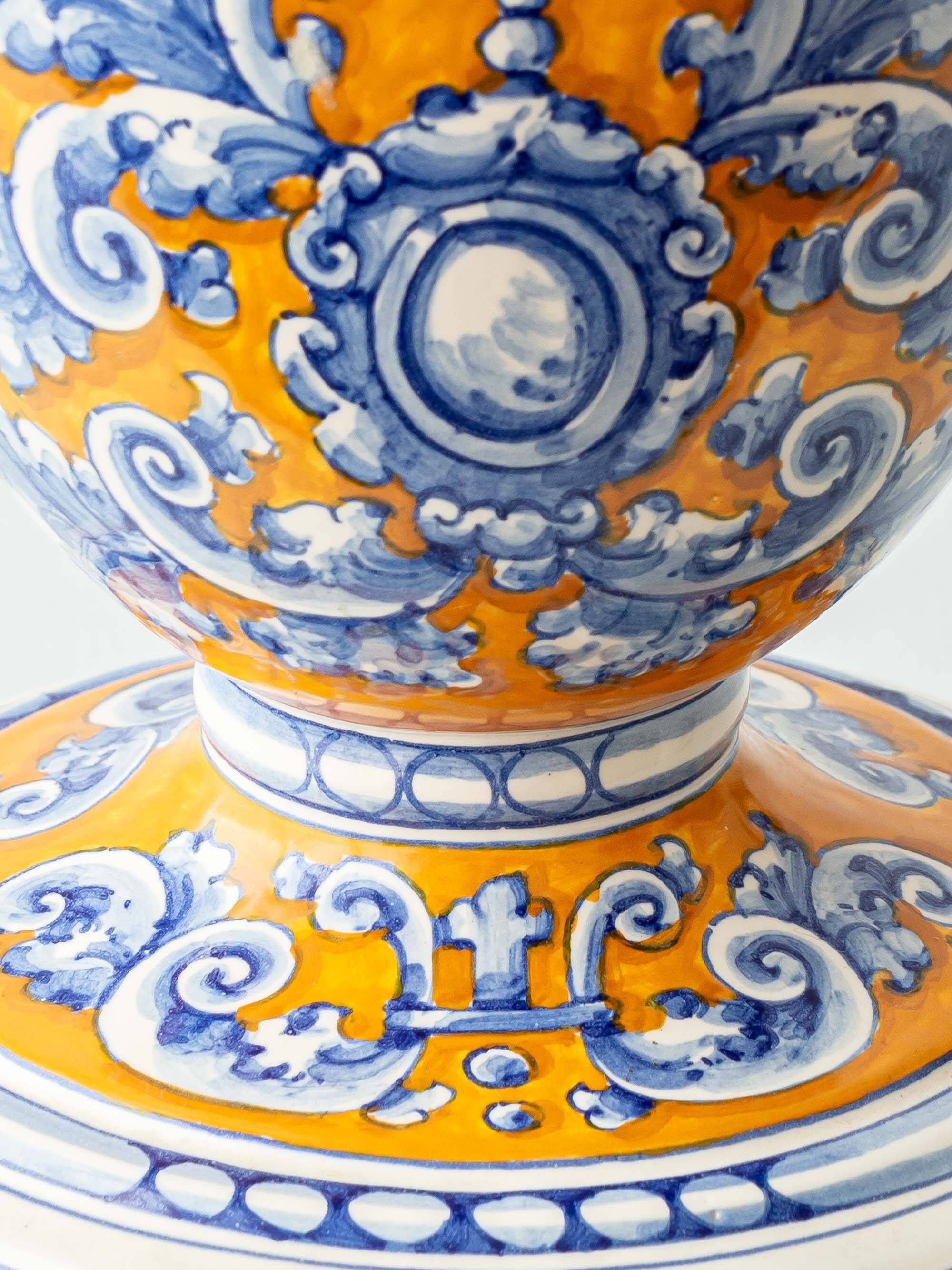 Vintage Talavera Table Lamp, Hand-Painted Ceramic, Spain