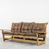 3-seater oak sofa by Vatne Mobler 1960
