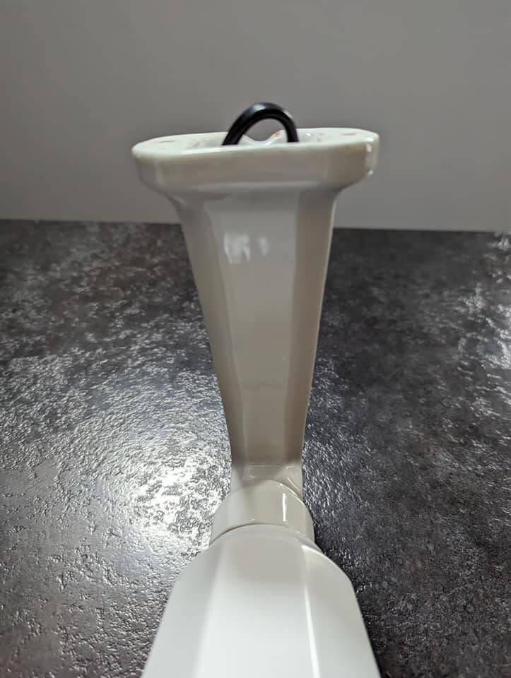 Old white porcelain wall lamp art deco bathroom 1930 opaline tulip 1930