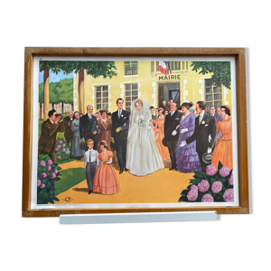 Affiche scène de vie - le mariage