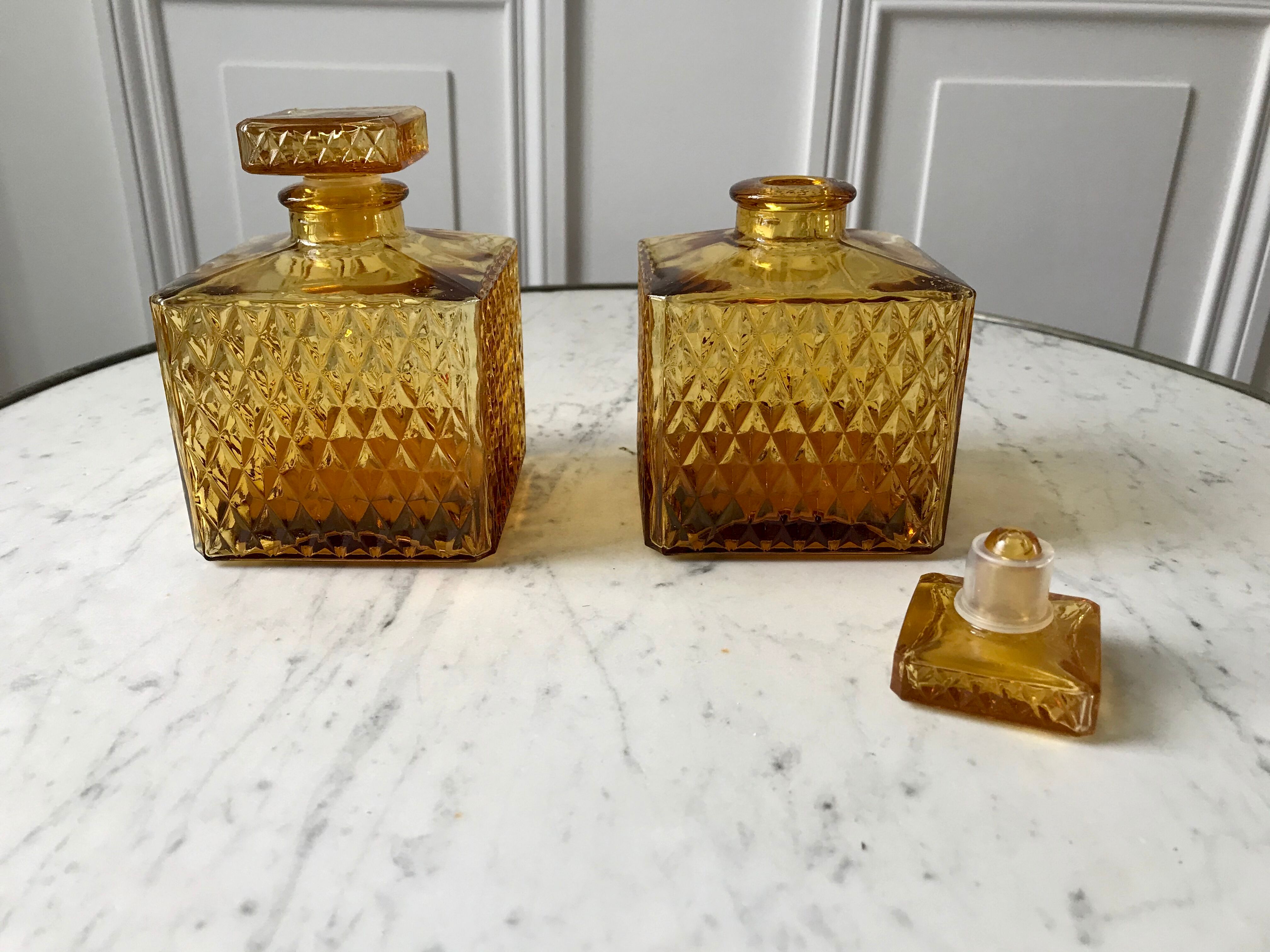 Amber whisky decanter 70s