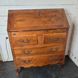 Louis XV style sloping desk in solid walnut