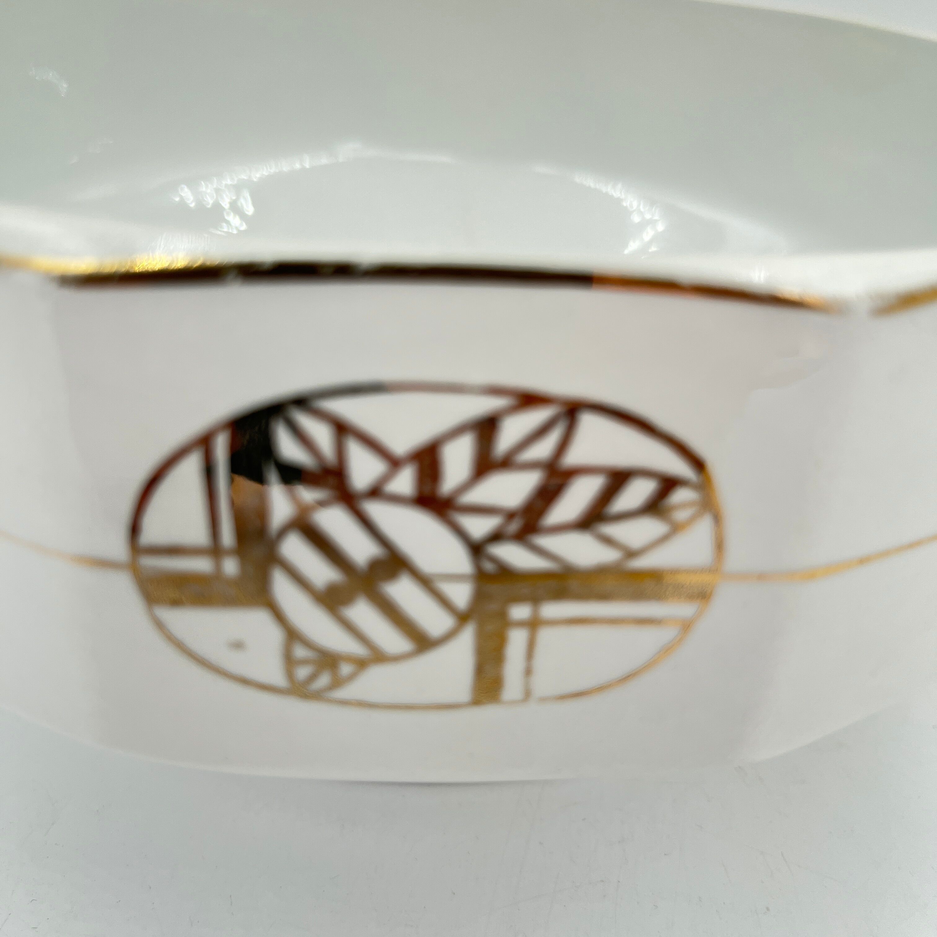 Art Deco salad bowl earthenware of Saint-Ghislain
