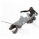 Table basse en bronze avec sculpture figurative et plateau en verre par C. Conndray